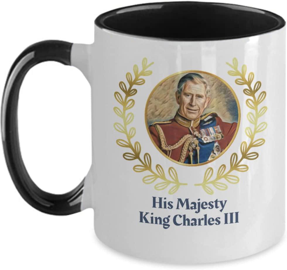 

King Charles Iii King Ceramic Coffee Mug Ceramic Coffee Mug Commemorative Cup 301-400ml чёрный
