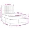 VidaXL Sommier à lattes de Lit avec Matelas et LED, Lit Rembourré, Lit Double, Lit Adulte de Chambre à Coucher Intérieur, 3270261