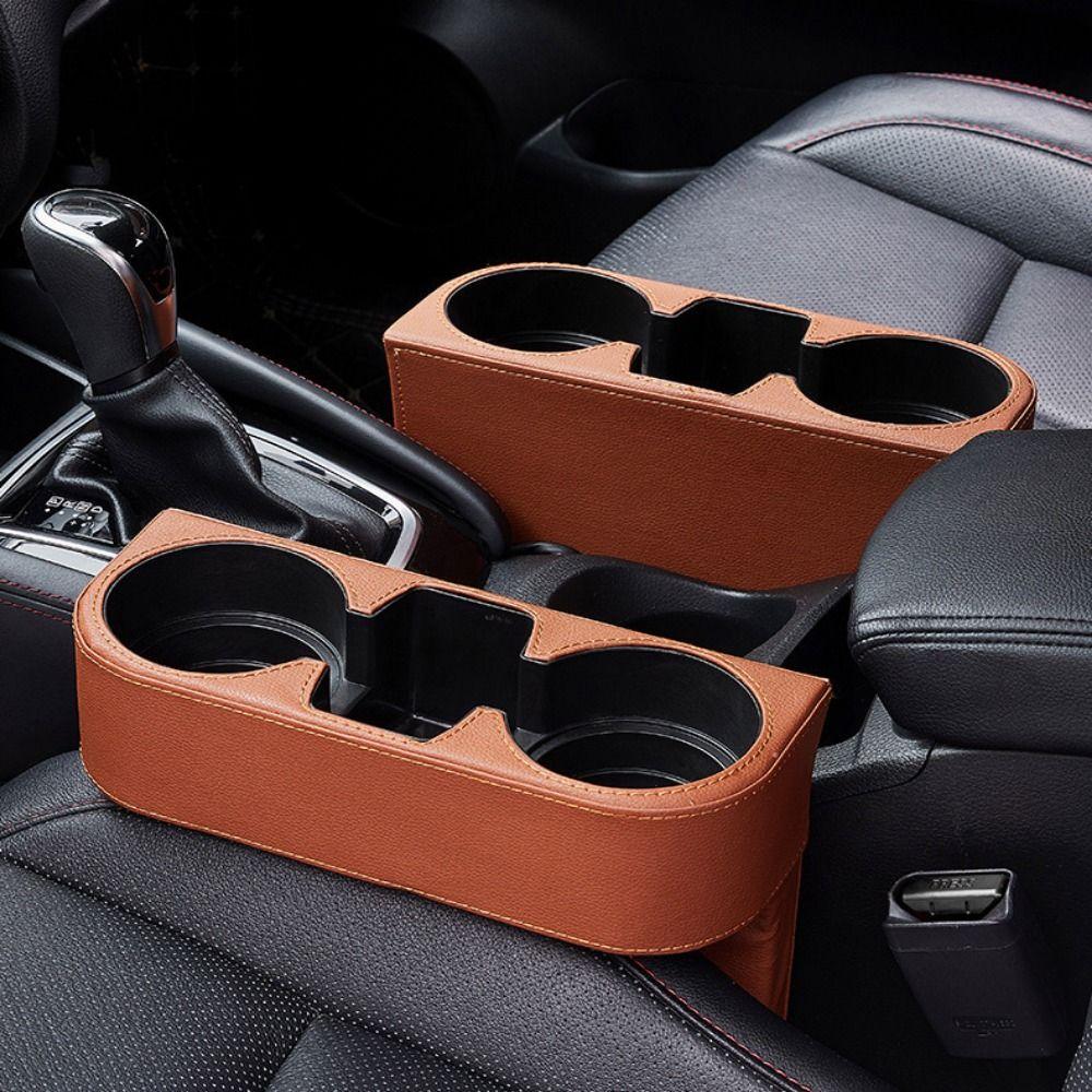 PU Leather Car Leather Cup Holder Portable Gap Filler Storage Box Vehicle Storage