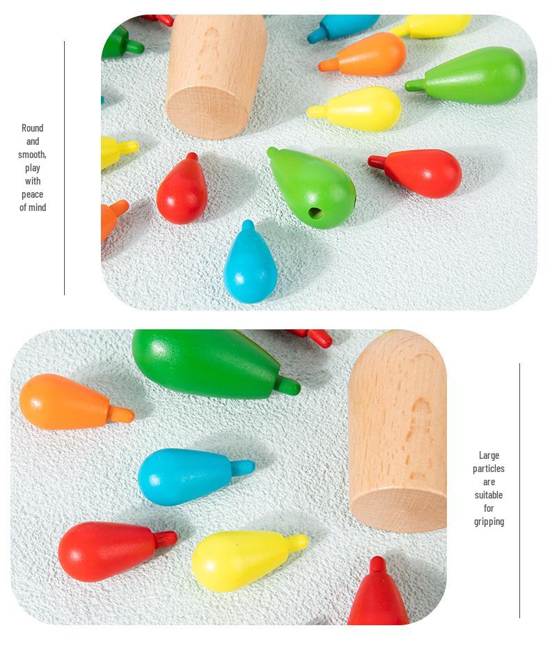 Creative Interlocking Wooden Cactus Balancing Blocks - Educational & Colorful Modeling Toy Set