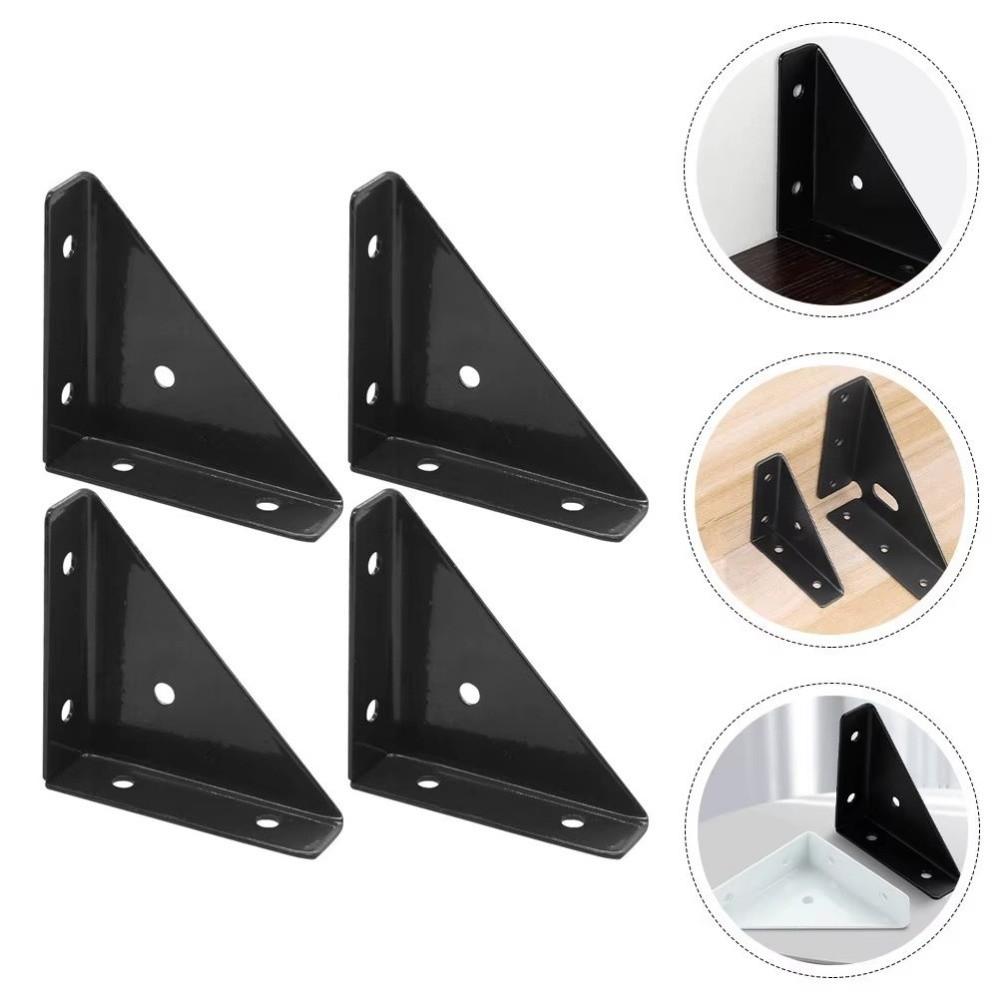 12Pcs 90 Degree Triangle Corner Brackets L-Brackets Corner Stand for Furniture Reinforcement