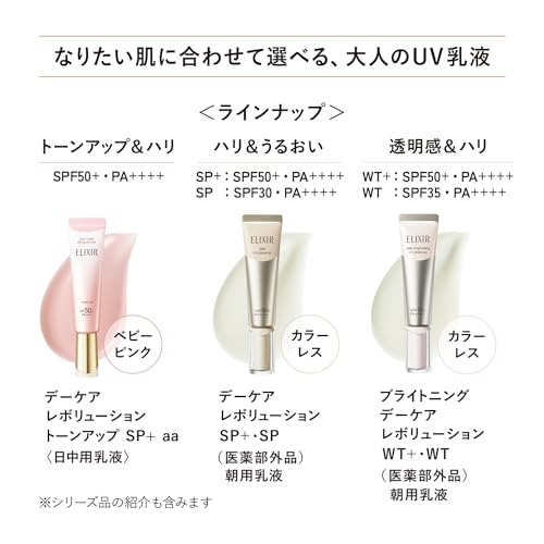 ELIXIR WHITE Brightening Day Care Revolution WT+ 35mL Colorless Quasi-drug UV Emulsion Morning Transparency Firmness Whitening SPF50+ PA++++ Aging Car