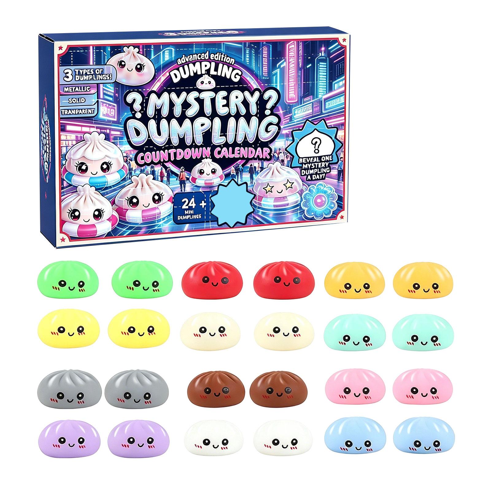 

Dumpling Mystery, Dumpling Mystery Advent Countdown Calendar, 24PCS Random Surprise Toys, Stress Relief Sensory Fidgets Toy For Anxiety Relief One Size