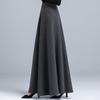 Damen Winter Wollrock mit hohem Bund, A-Linie, mittellang - Warm, Vielseitig, Kälteschutz, Figurschmeichelnd, Weiter Saum.