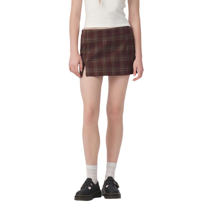 Yescci American Preppy Retro Red A Word Skirt