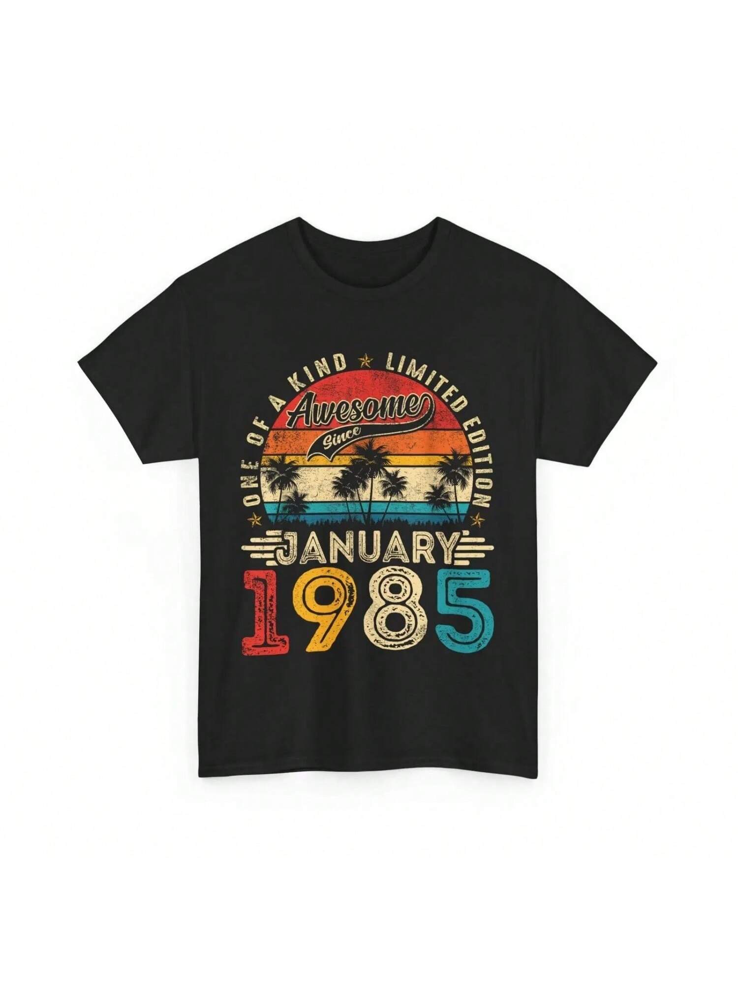 Awesome Since January 1985 40th Birthday 40 Years Old T Shirt S разноцветный