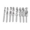 8Pcs White High Carbon Steel Twist Drill Bit Set Large Heat Treated Industrial