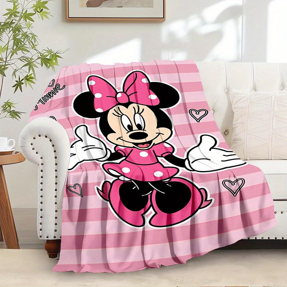 1pc Flannel Minnie Mouse Pink Polka Dot Bedding 75x90cm