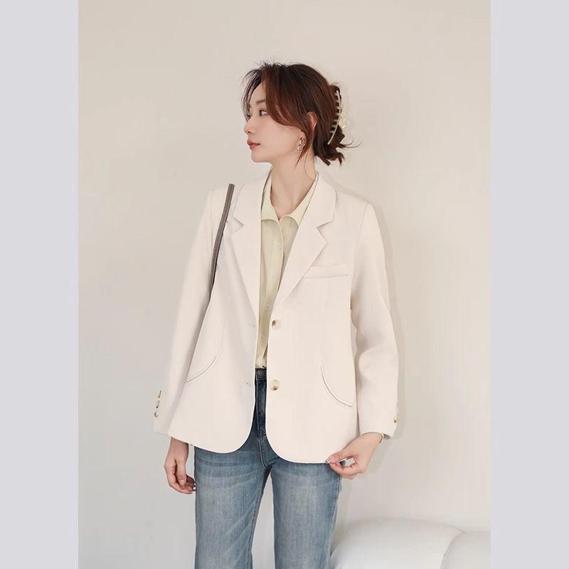 Suit Jacket Women's New Korean Small Design Sense Niche Spring and Autumn Thin Small Suit Top