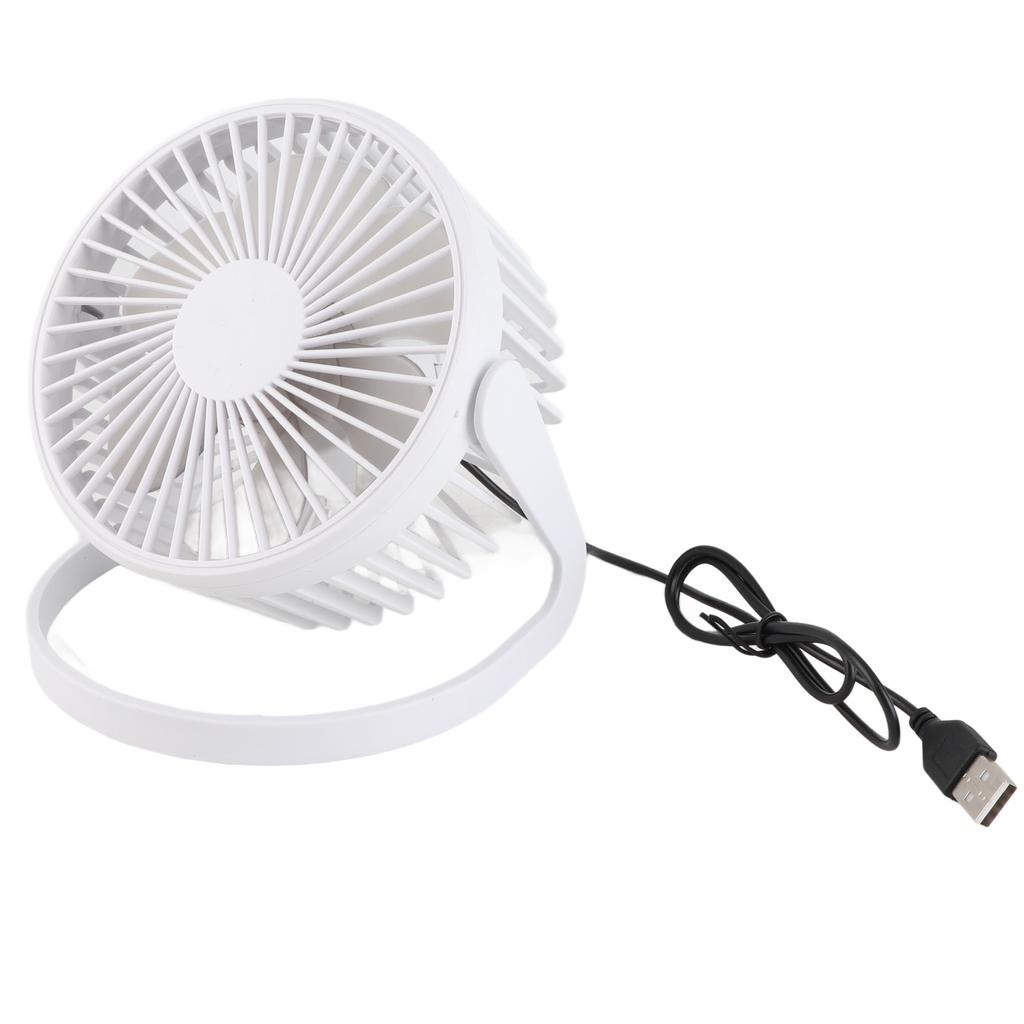 Desk Fan 360 Degree Rotation Low Noise Brushless Motor USB Powered Portable Small Table Fan for Home Desktop   Travel