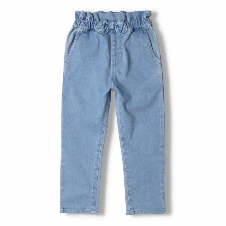 [Children's Clothing] Moujonjon (Moojeongjeong) Waist Frill Denim Tapered Pants 90cm-140cm M61000