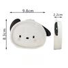 White Dog Shaped Ceramic Tray Mini Cartoon Seasoning Plate Cafe Dessert Sushi Plate Creative Desktop Decoration
