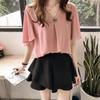 Summer Women's Large Half Sleeve Chiffon Shirt Short Sleeve Loose Top