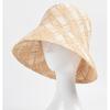 Wide Brim Spring Summer Hat for Women Plaid Stitching Bucket Hat Flat Top Unisex Sun Hat Beach Hat Sun Protection Kentucky Hat