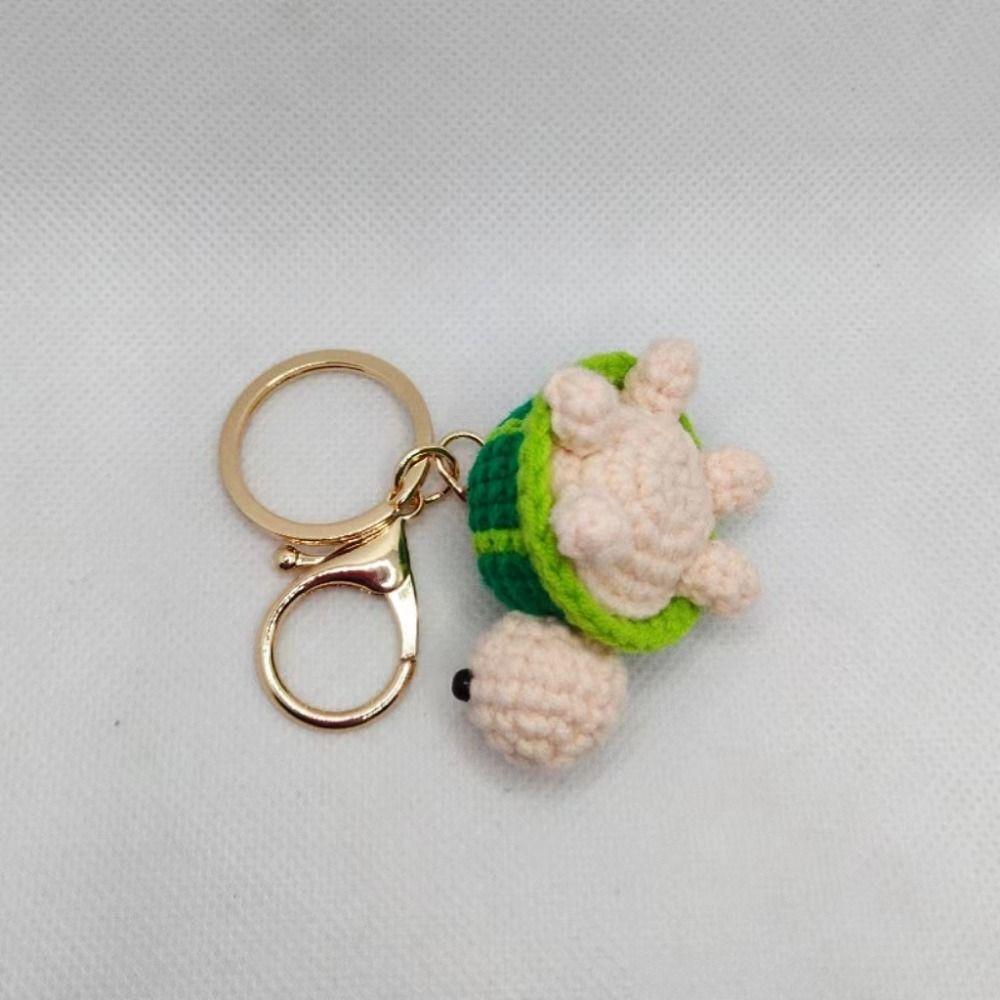 Wool Knitting Little Turtle Keychain Cartoon Tortoise Turtle Doll Pendant Keychain  Kids Toys