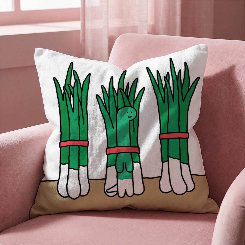 Cartoon Art Joguman Cushion Cover Multi-Scene Pillow Cover for Home & Car - Reversible, Soft & Durable for Daily Use