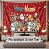 Weihnachten (112) Thema Personalisierte Wandteppich Benutzerdefinierter Name Text Wandbehang Tapisserie Haus Hintergrund Dekoration