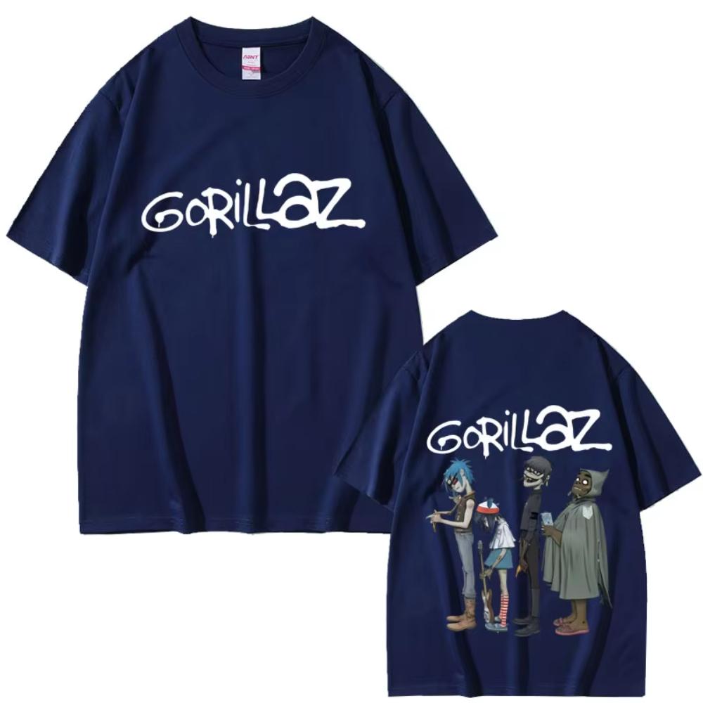 

Hot Alternative Rock Band Gorillaz Graphic Tshirts Men Women Hip Hop Fashion T Shirt Summer Male Casual Soft Cotton Tshirt Tops S