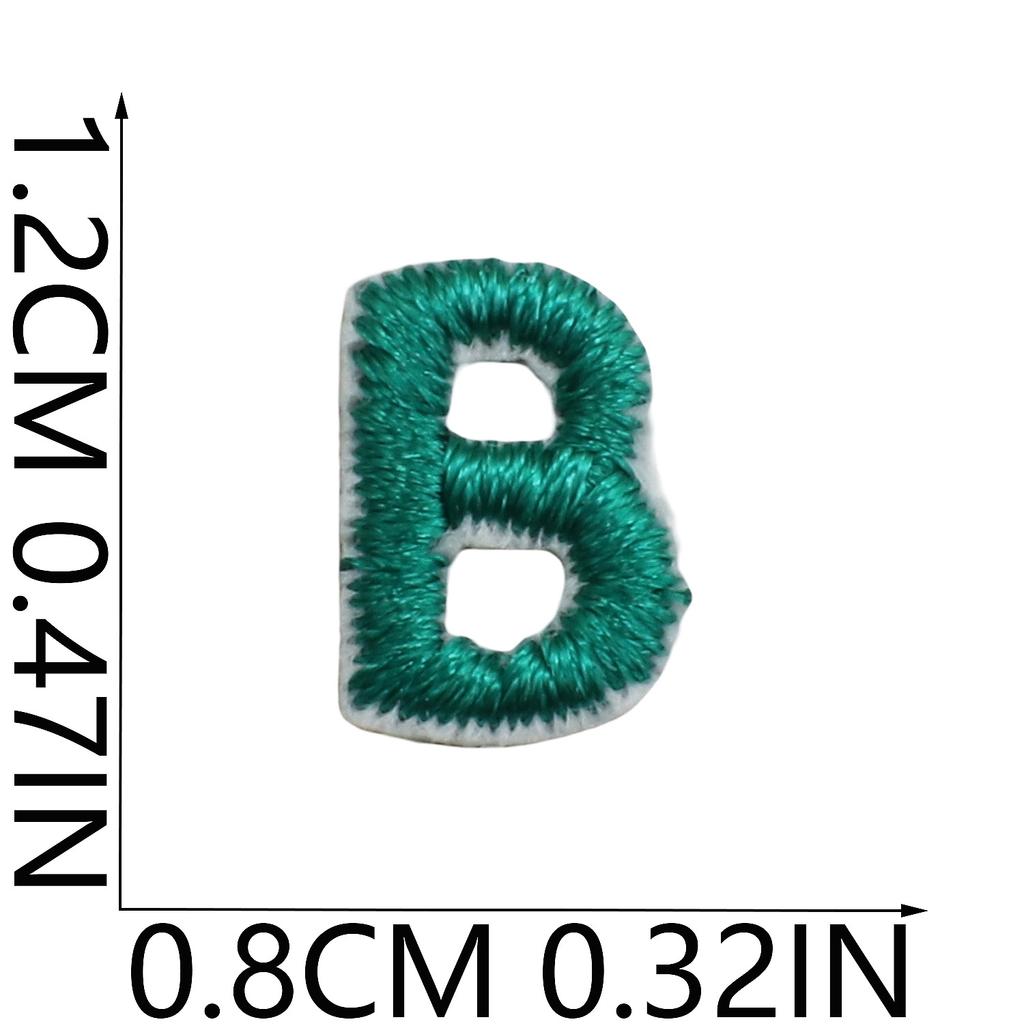 Mini Pegatina de Tela Bordada con Alfabeto Inglés Tamaño Pequeño DIY para Bolso Cambiante Parche Decorativo Pegatina Etiqueta Bordada por Computadora Número