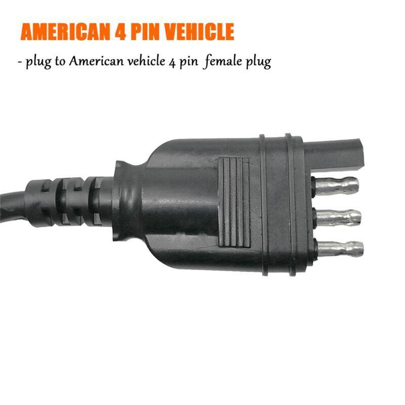 DT08 Trailer Connector  4-Pin Flat Plug to an7-Pin Connector 4 to 7 Trailer Light Converter Circuit Adapter