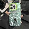 Spider Pattern Anti-drop Armour Case For iPhone 16 15 Pro Max 15 14 13 12 11 Pro XR XS X 7 8 Plus Lens protect plating Cover