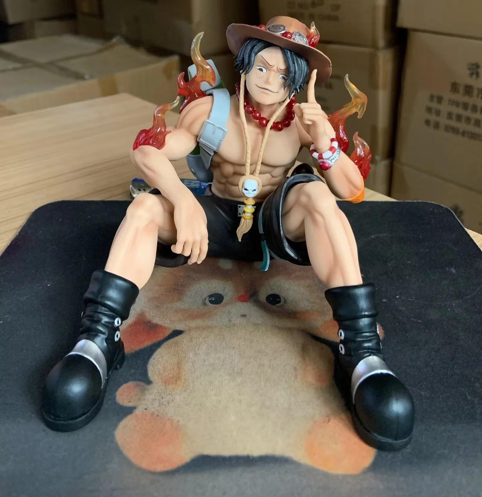 ONE PIECE BT Поза сидя, Эйс Огненный Кулак, Рюкзак, Премиум Издание, Модель Фигурки, В Коробке