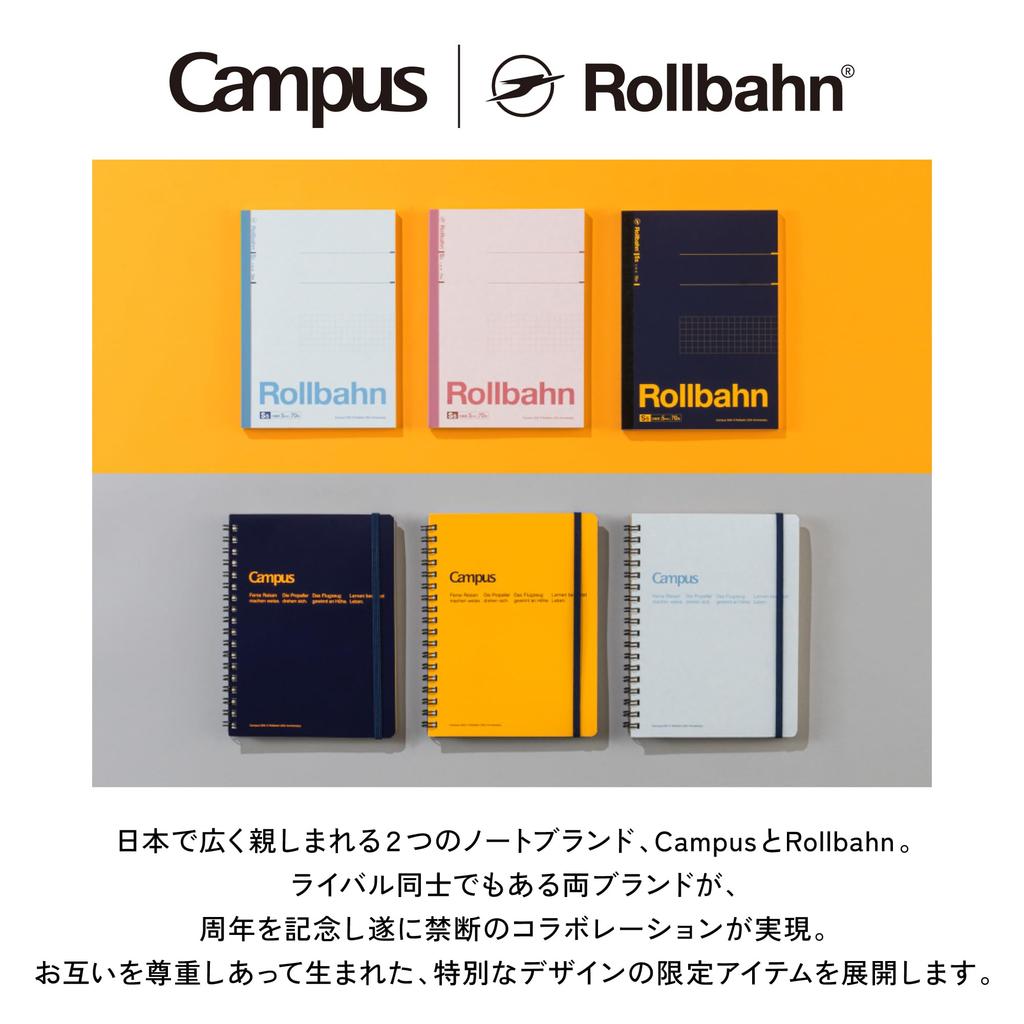KOKUYO Campus x Rollbahn Classical Pouch Rooftop Clear PVC with Navy Zipper Card Design 186 107 30 mm