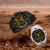 PINDOWS Digital Sports Watch with Timer 50M Waterproof Multifunction Tactical Watch with LED Backlight Men's Stopwatch, Alarm, Men's