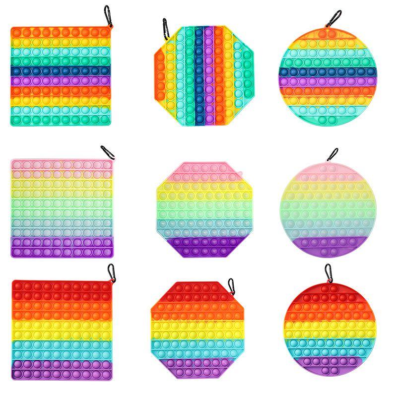 20cm Big Pop It Fidget Toy Colorful Squishy Stress Reliever For Kids And Adults