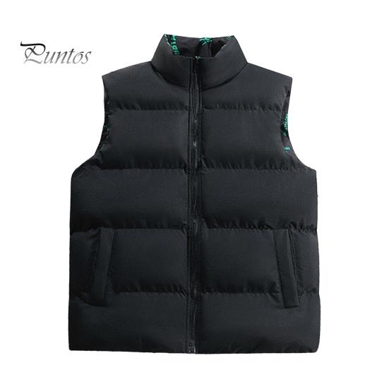 

Мужской жилет, пальто, застежка-молния, воротник-стойка, без рукавов, двусторонний жилет с карманами, однотонный стеганый жилет с завязками на подоле M чёрный