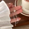 Korean Style Gardenia Flower Double Layer Drip Oil Bracelet - Stackable, Fashionable, and Versatile Women's Jewelry