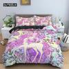 Unicorn Duvet Cover Set Cartoon Animal Bedding Set Single Twin King For Kids Girls Polyester Romantic Theme Star Comforter Cover