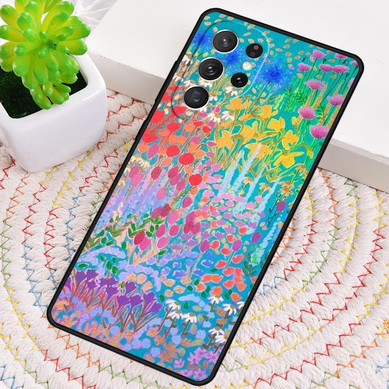 Colourful Flower Painting Art Phone Case for Samsung Galaxy note 10 pro S26 Ultra S23 S24 FE S25 S21 S22 PLUS shockproof Cove