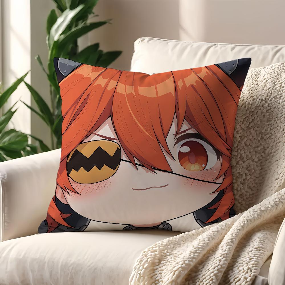 Game Cute  ZZZ Face Q-version Avatar Cushion Cover Pillow Cover Decoration Room Home Sofa Living Office Car Nordic Simplicity