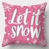 Merry Christmas decoration pillow cover red pink Snowman fawn pattern living room sofa cushion cover room home decoration