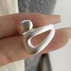 925 Sterling Silber Ringe für Damen Paar Minimalistisch Handgefertigt Einfach Hohl Geometrisch Ring Feiner Schmuck Geschenk Allergievorbeugend