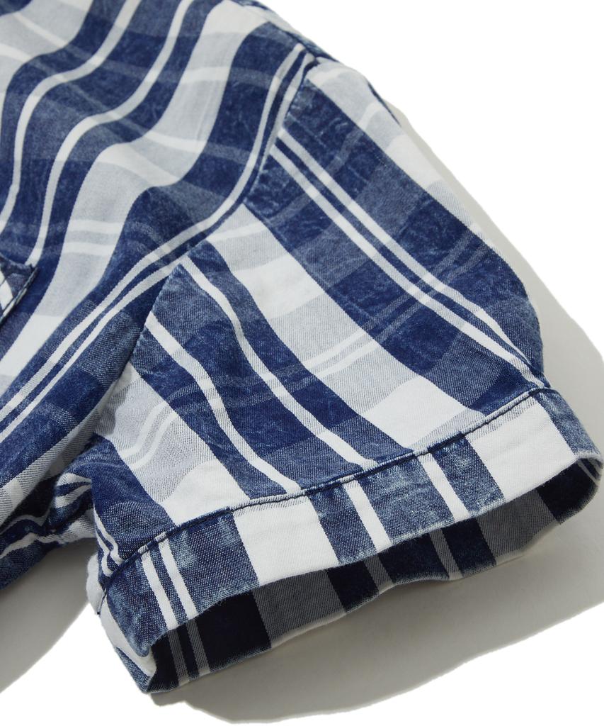 Penfield Check Shirt Dress Dark Indigo_Fs2Ws81F