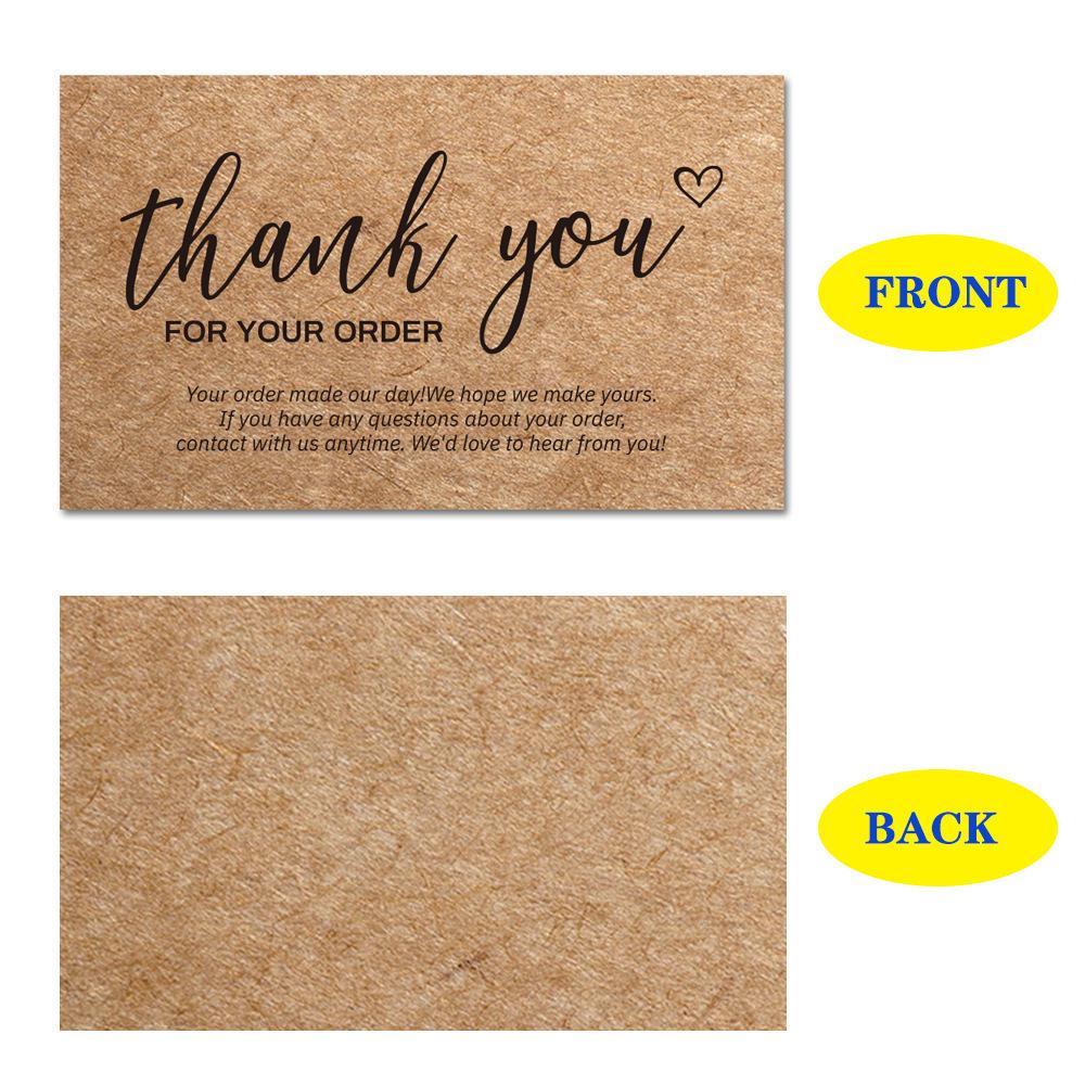 50-Pack Kraft Paper Thank You Cards | Blank Greeting & Postcards | Perfect for Handwritten Messages & Decorations