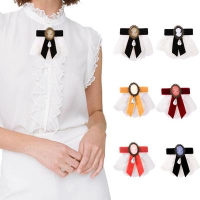 Svatební Dárky Dáma Ženy Královna Vintage Stuha Perla Elegantní Krajka Brož Cameo Dívky Brož
