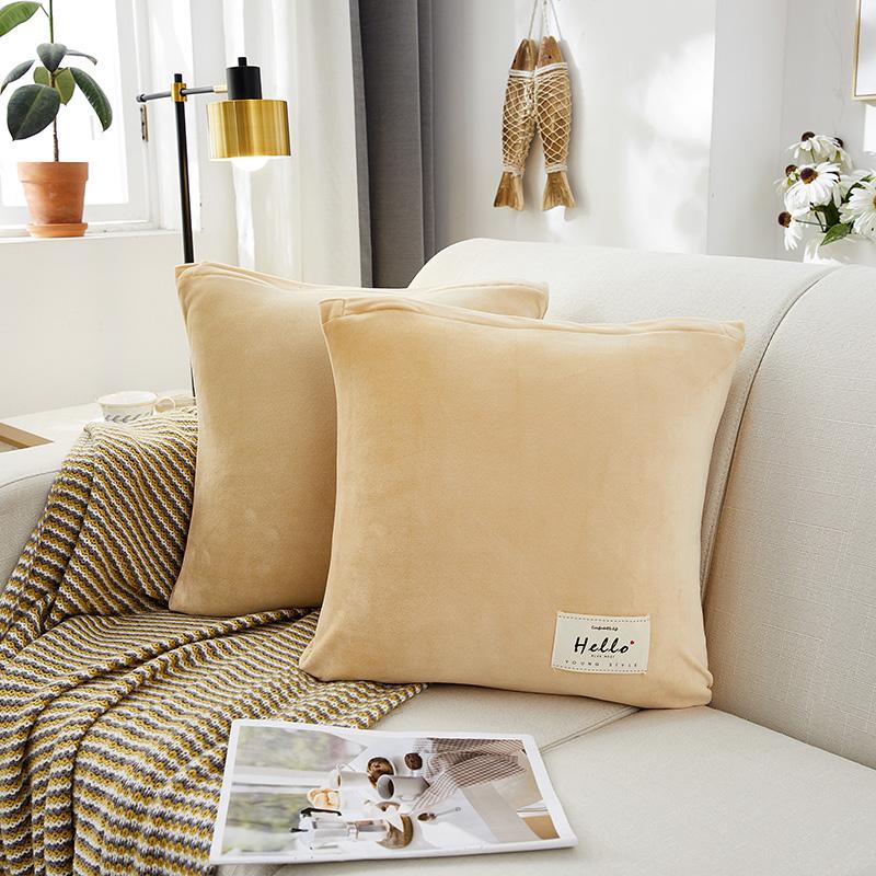 

Наволочка из бархата цвета олида, наволочка цвета конфет, наволочка для дивана, офисный декор для вечеринки, наволочка для дивана, домашний декор 1 шт. 45*45cm бежевый