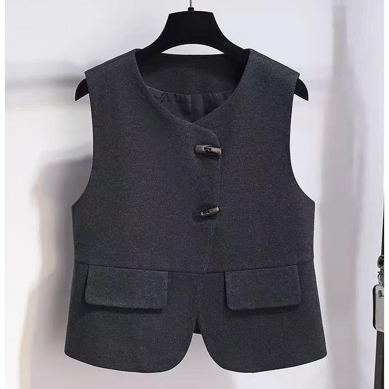 

Trendy Wool Suit: 2025 Autumn/Winter Vest & Slimming Long Pants Two-Piece Set for Job Hunting Season M 45-53kg