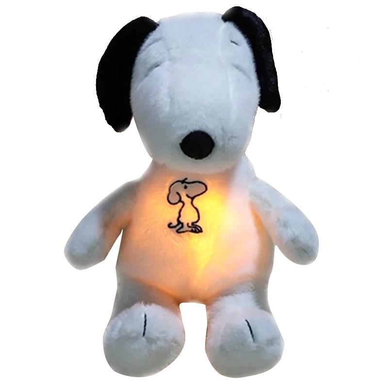 Peluche Snoopy Luminoso e Respirante Aiuto per il Sonno dei Neonati Adorabile Animale di Peluche Rilassante Regalo per la Nanna dei Bambini ottimo per l'uso quotidiano