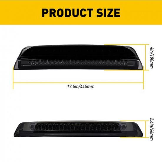 Fits For 2005 - 2016 Nissan Frontier Third 3rd Brake Light Cargo Lamp Bar Smoked