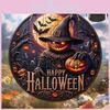 Unique Round Wooden Halloween Decor Sign Featuring Creative Design For Festive Home Decoration