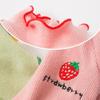 Cute Strawberry Bottoming Shirt Spring and Summer Thin Lace Breathable Puppy Solid Color Sweater Kitten