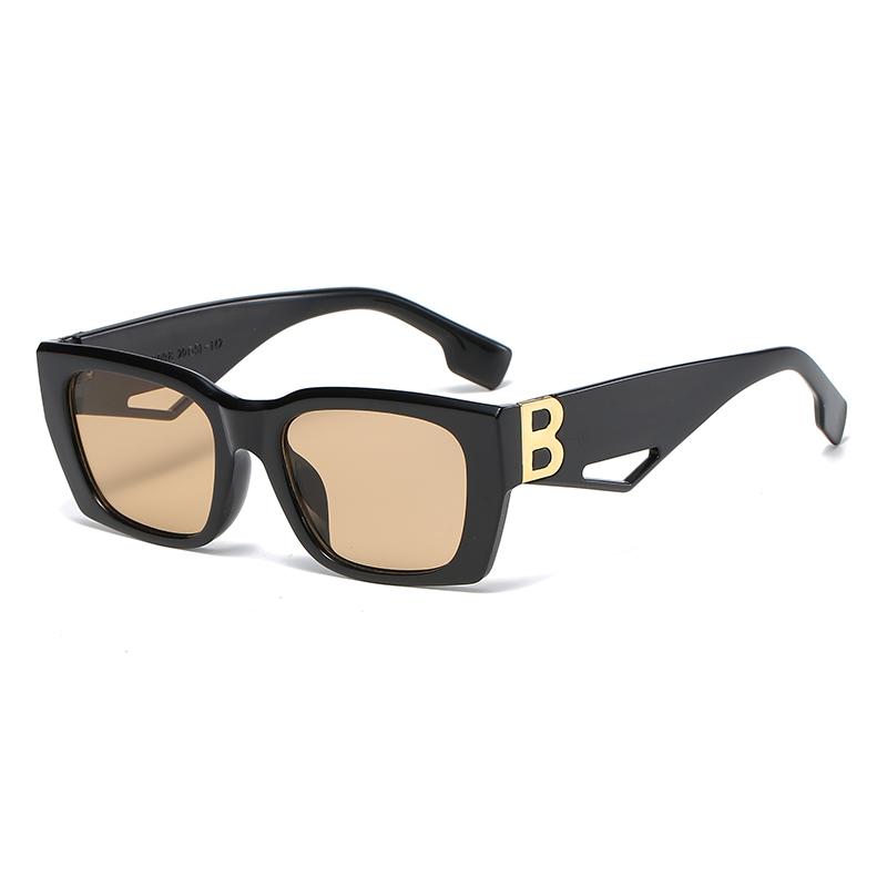 Retro Punk B-Shaped Small Box Sunglasses, Personalized Sunglasses, Trendy And Fashionable Sun Visors
