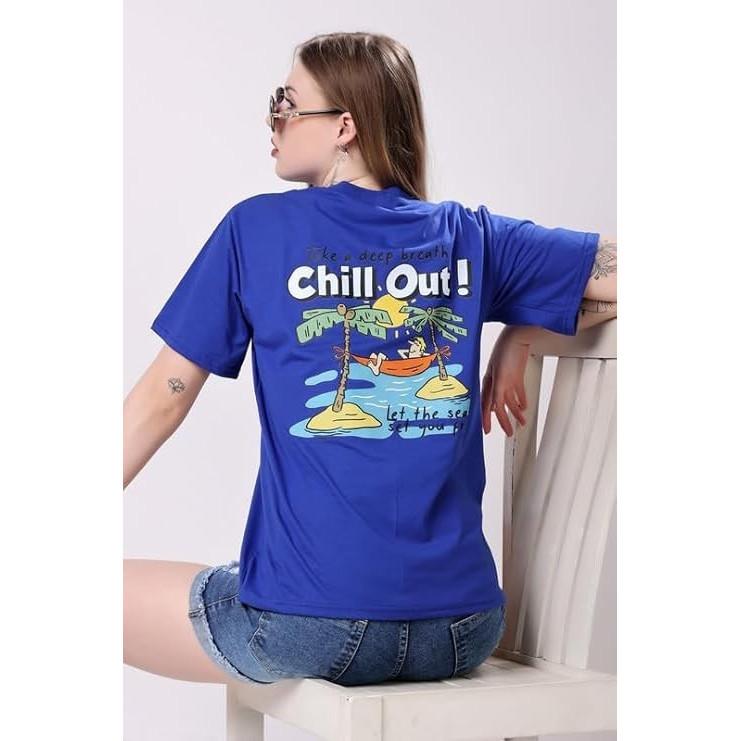 Women’s Loose Fit Printed Oversized Cotton Blend Breathable T-Shirt Pack of 2