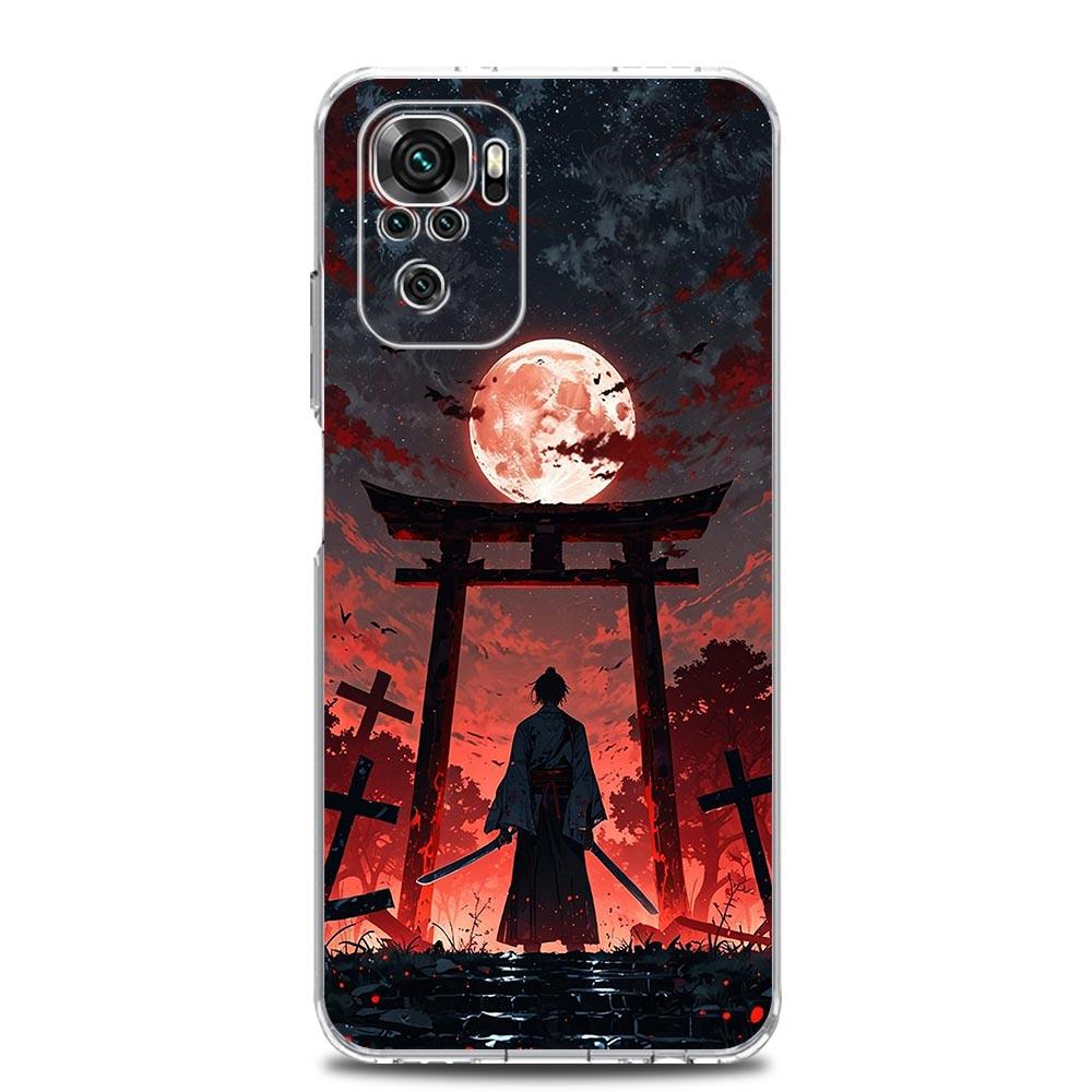 Phone Case For Xiaomi Redmi Note 15 14 13 12 4G 10 11 Pro Plus 5G 14C 13C 12C 10C Soft TPU Cover Japanese Bushido Samurai