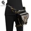 Punk Style Skull Chain Motorcycle Bag Women - Shoulder Crossbody Waist Pack With Zippered Pockets