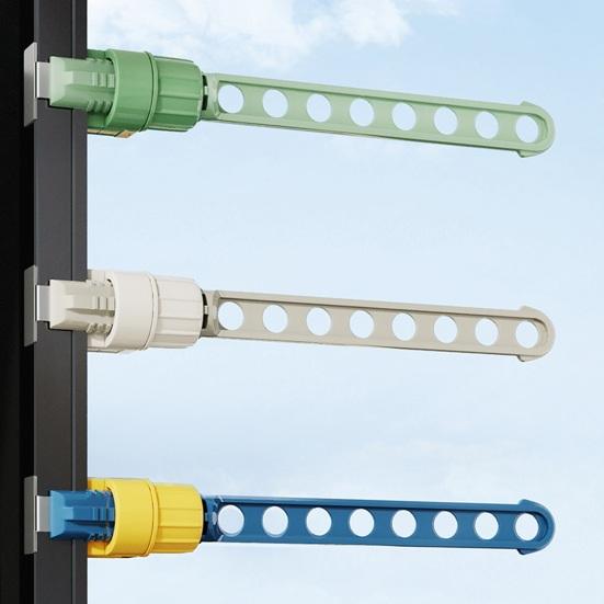 8-Hole Clothes Hanger Rack Window Frame Mount Portable Adjustable Heavy Duty Travel Clothing Drying Holder Organizer